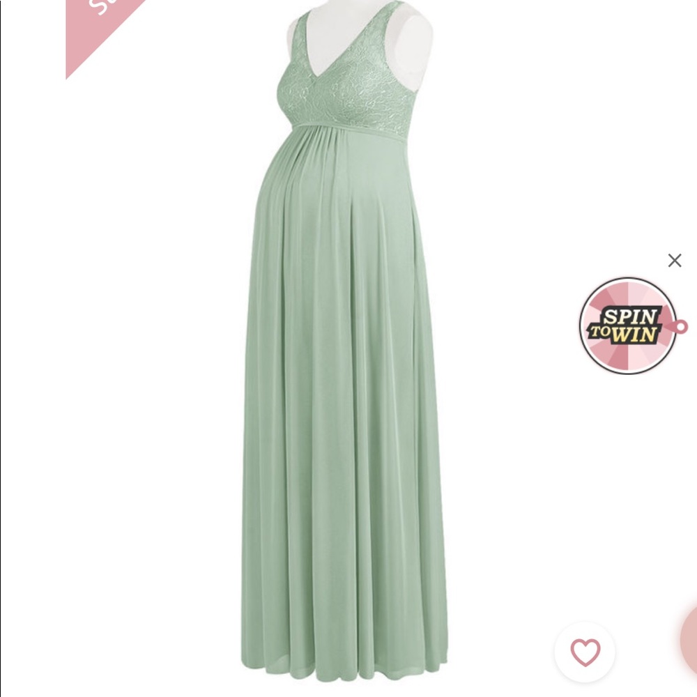 Azazie Andrea Maternity Agave sz 8